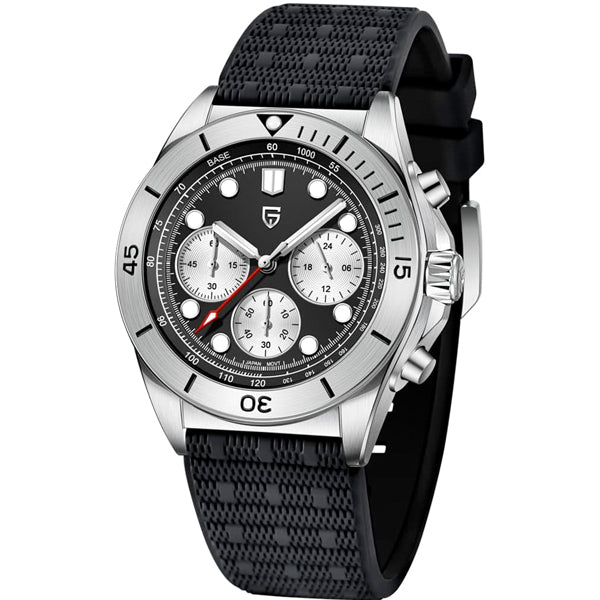 Pagani Design 1705 Men's Quartz Stainless Steel Chronograph Watch Black