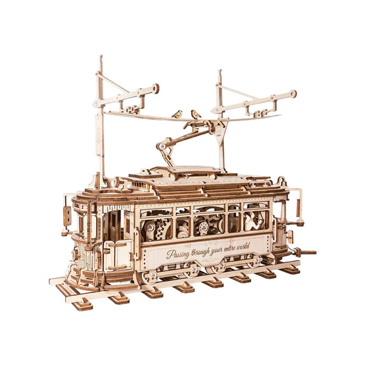 Robotime Classic City Tram DIY Moving 3D Wooden Puzzle