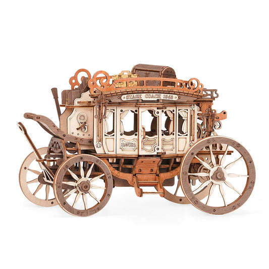 Robotime Stagecoach Mechanical Music Box 3D Wooden Puzzle