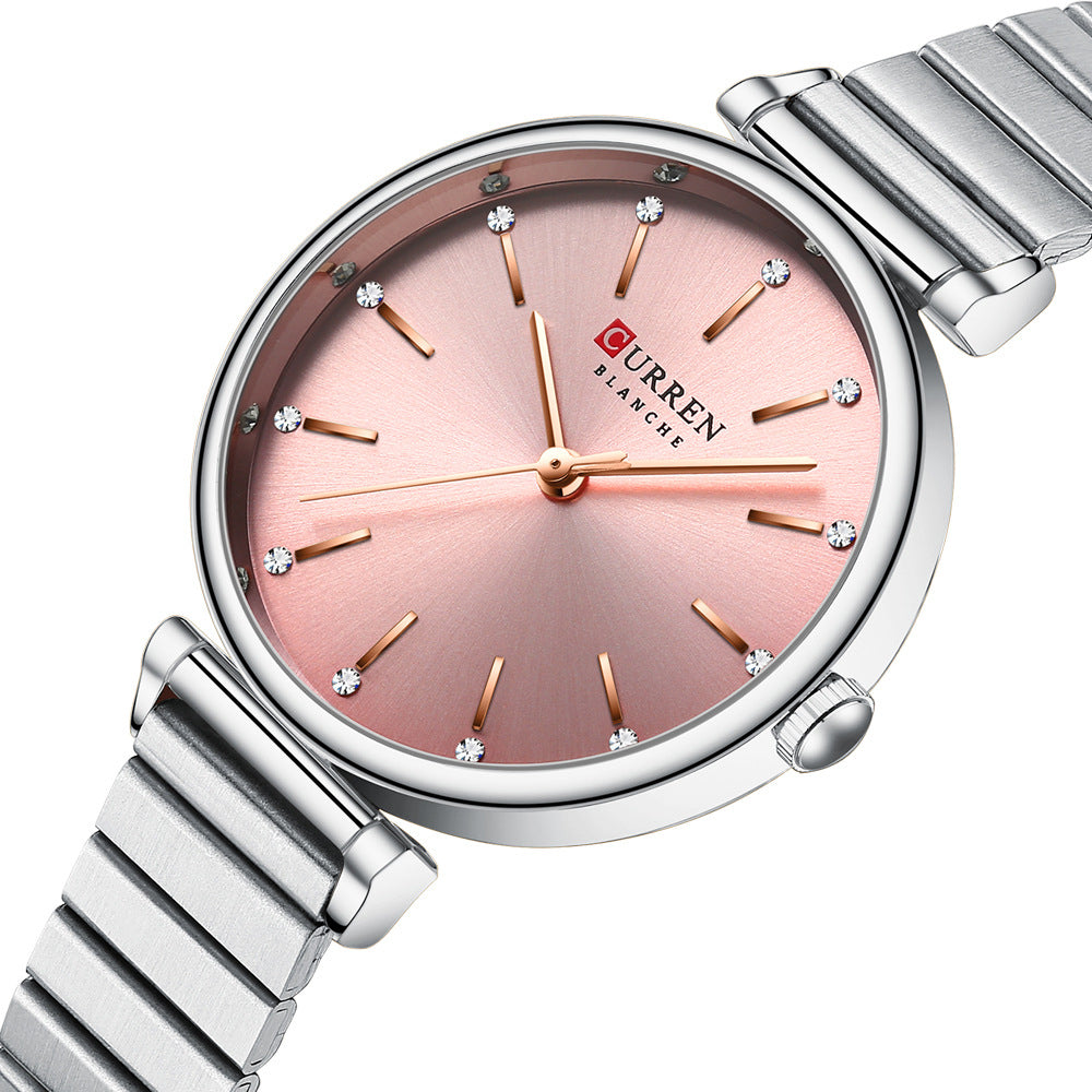 Curren 9081 Women's Quartz Slim Wristwatch With Stainless Steel Strap