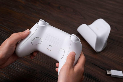 8BitDo Ultimate 2.4G Gaming Controller with Charging Dock (Hall Effect Joysticks) White