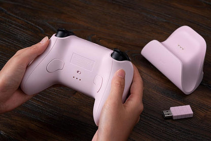 8BitDo Ultimate 2.4G Gaming Controller with Charging Dock (Hall Effect Joysticks) Pink