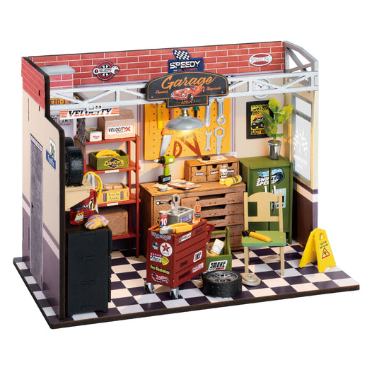 Robotime Garage Workshop DIY 3D Miniature Dollhouse Kit