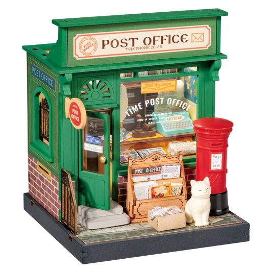 Robotime Century Post Office DIY 3D Miniature Dollhouse