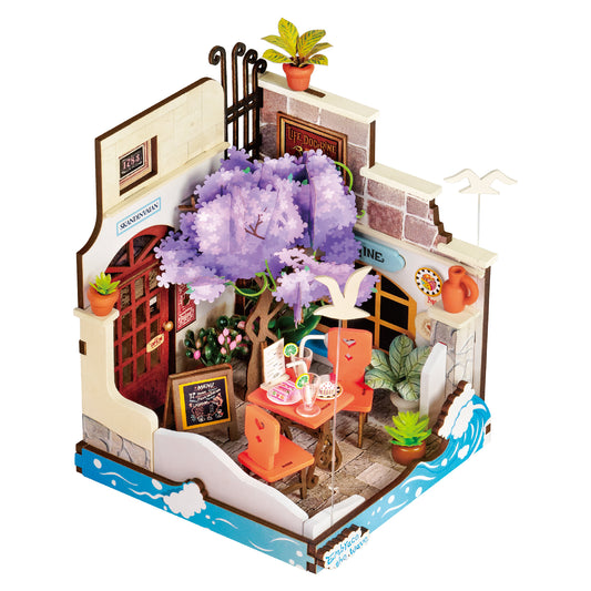 Robotime Sea Holiday Restaurant DIY 3D Miniature Dollhouse