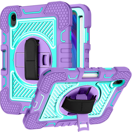 Shockproof Cover With Stand & Hand & Shoulder Strap iPad Mini 6 Purple