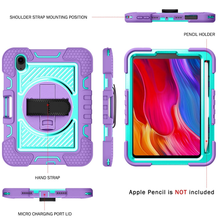 Shockproof Cover With Stand & Hand & Shoulder Strap iPad Mini 6 Purple