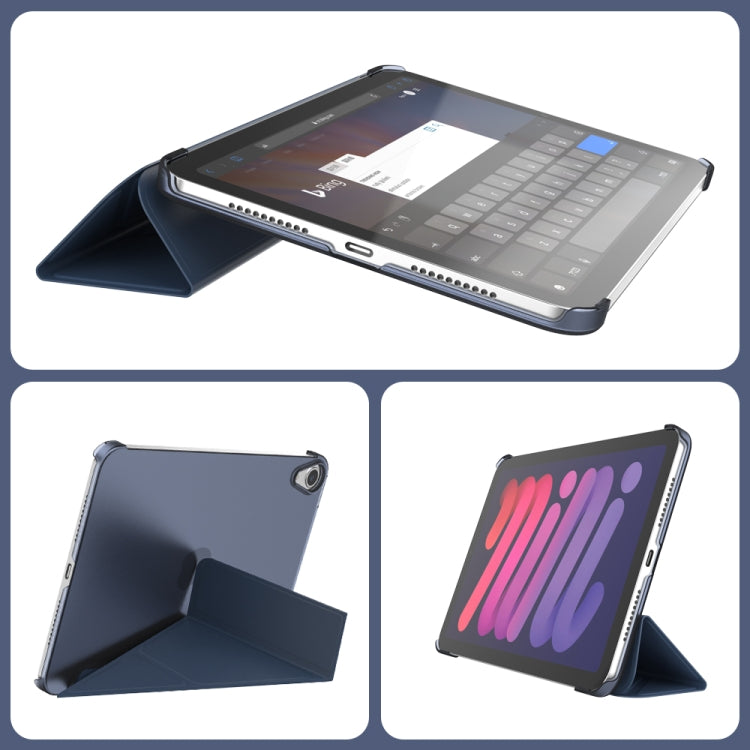 Origami Flip Cover & Stand With Pen Slot For Apple iPad Mini 6 2021 Sky