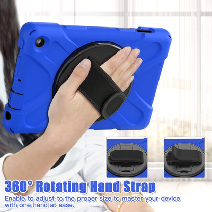 Shockproof Cover With Stand & Hand & Shoulder Strap for Amazon Fire 7 2022 Blue