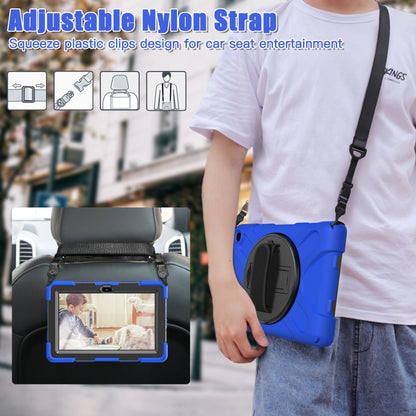 Shockproof Cover With Stand & Hand & Shoulder Strap for Amazon Fire 7 2022 Blue