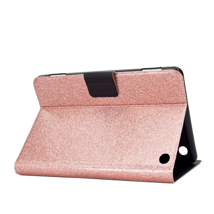 Flip Cover Case With Stand & Card Holder For Amazon Fire 7 2022 Rose Gold