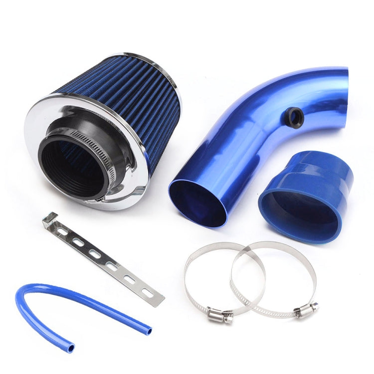 Universal High Performance Cold Air Intake Cone Filter Kit 76mm Diameter Blue