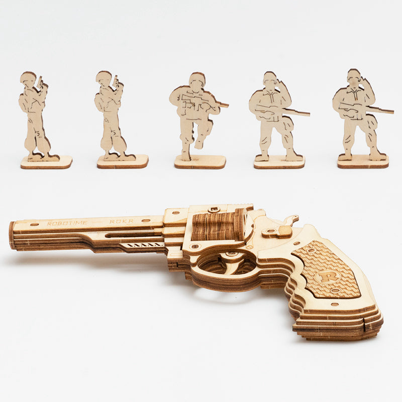 Robotime Corsac M60 Justice Guard DIY 3D Wooden Gun