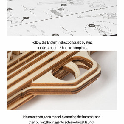 Robotime Corsac M60 Justice Guard DIY 3D Wooden Gun