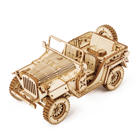 Robotime Army Jeep Scale Model DIY 3D Wooden Puzzle