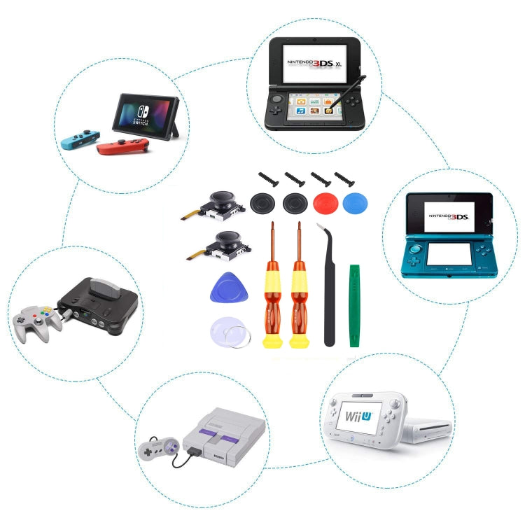 12 in 1 Repair Kit with Tools For Nintendo Switch Joy-Con Controllers