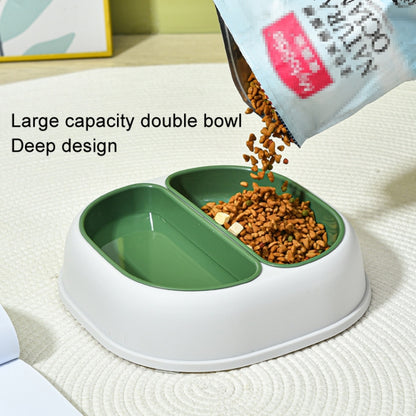 Double Plastic Cat & Small Dog Food and Water Bowl