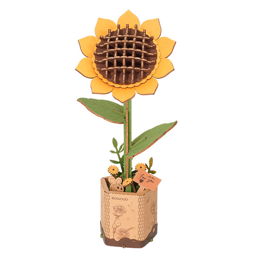 Robotime Sunflower Flower Bouquet Series DIY 3D Wooden Puzzle