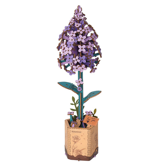 Robotime Lilac Flower Bouquet Series DIY 3D Wooden Puzzle