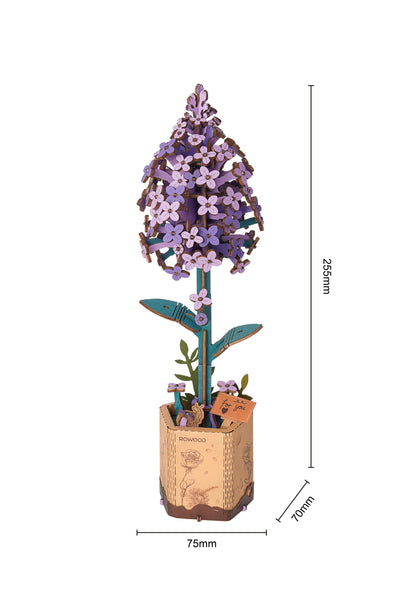 Robotime Lilac Flower Bouquet Series DIY 3D Wooden Puzzle