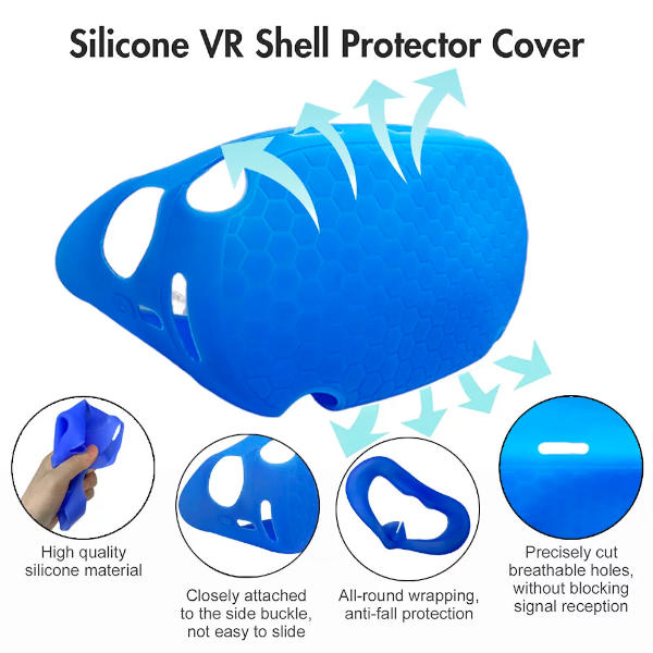 Silicone Protective Sleeve Cover Set For Oculus Quest 2 & Controllers
