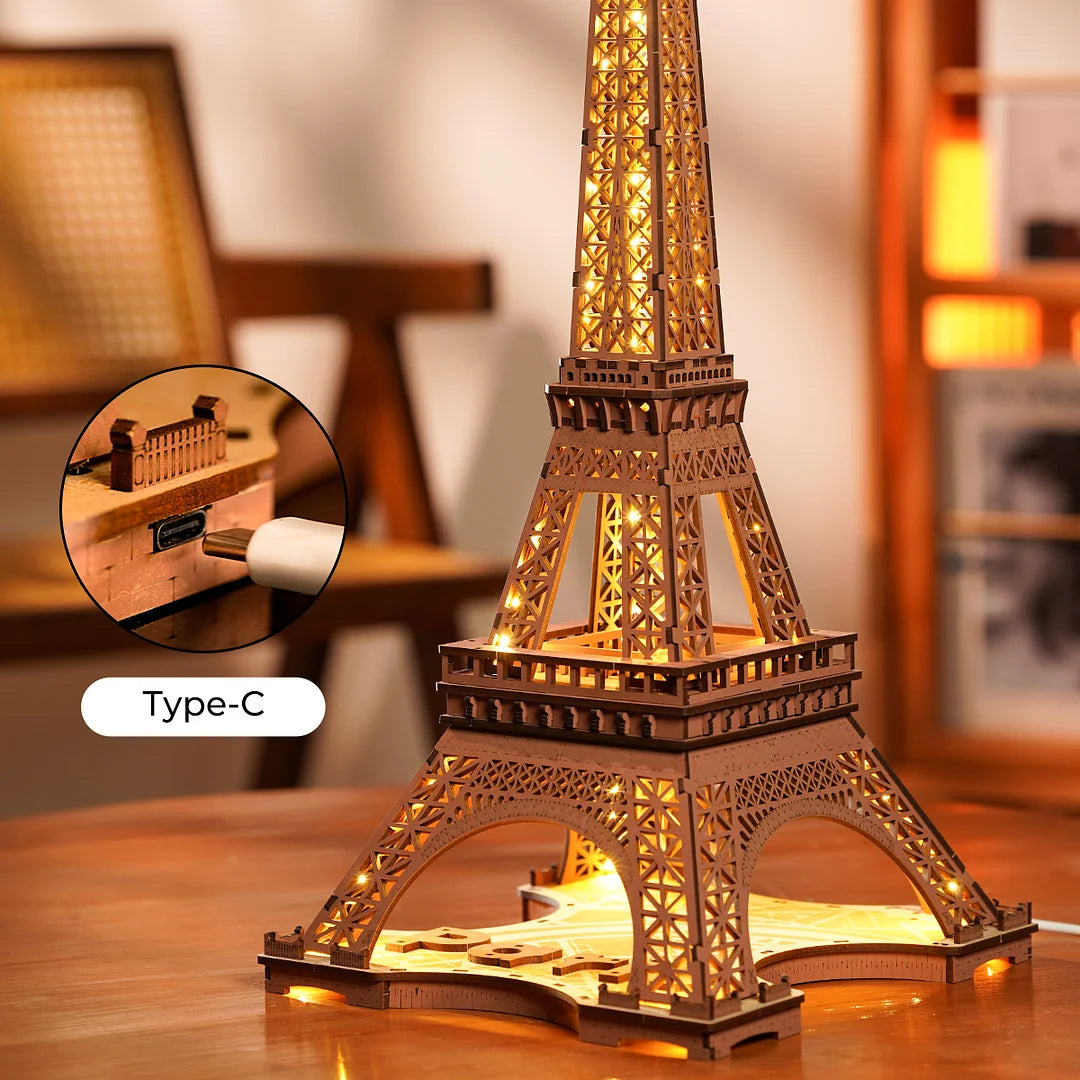 Robotime Night of the Eiffel Tower 3D Wooden Puzzle