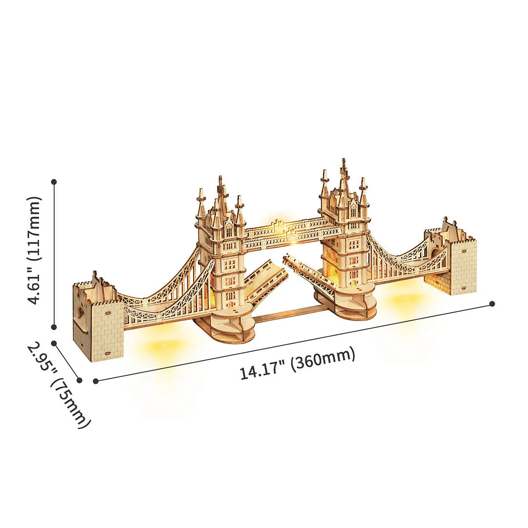 Robotime Tower Bridge with Lights 3D Wooden Puzzle