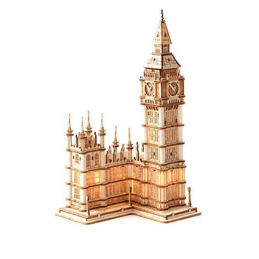 Robotime Big Ben With Lights Architecture 3D Wooden Puzzle