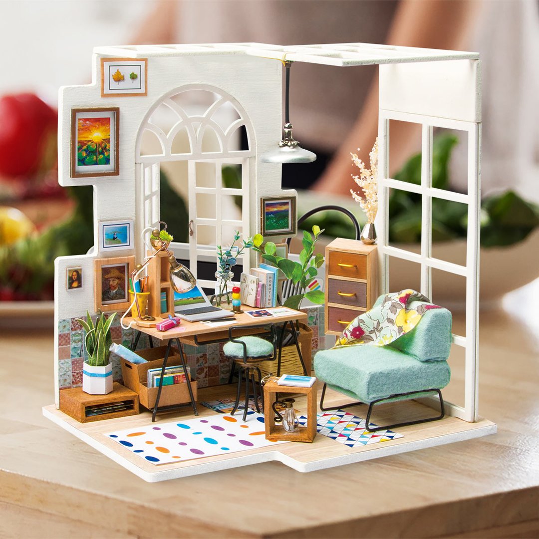 Robotime SOHO time Home Office DIY Miniature House