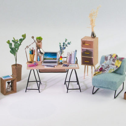 Robotime SOHO time Home Office DIY Miniature House