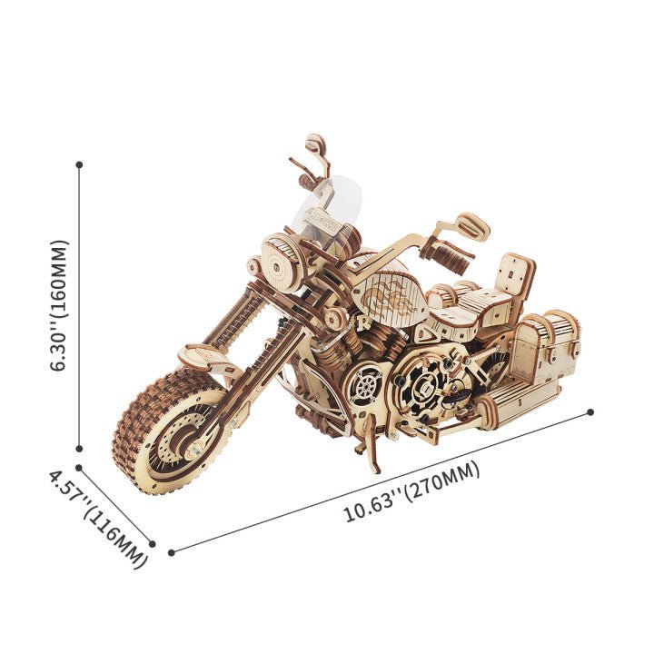 Robotime 3D Wooden Puzzle DIY Model Cruiser Motorcycle - 420 Piece